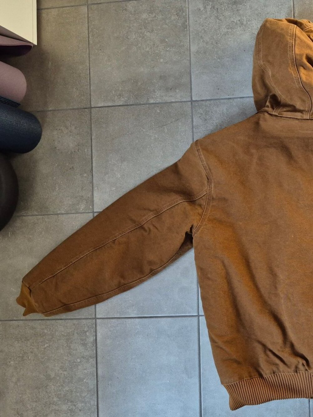Men's Carhartt J130 Sandstone Cotton Duck Active Jacket Large Tall - Picture 4 of 14